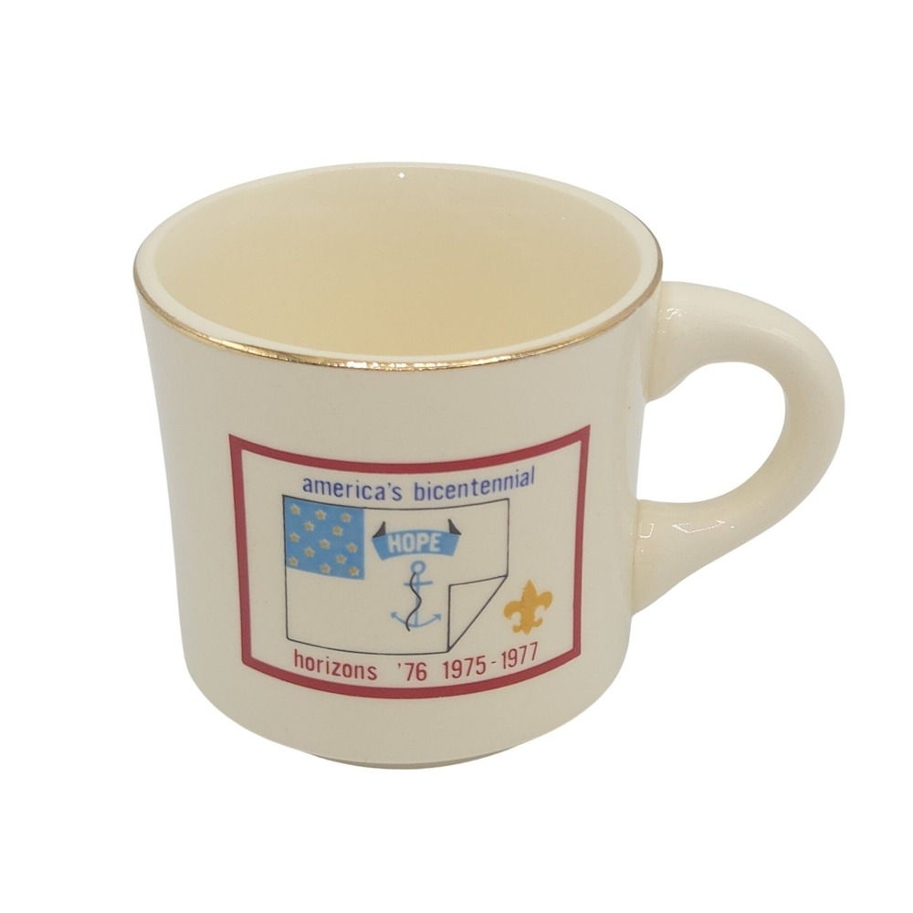 Vintage 1976 Boy Scouts of America Coffee Mug America's Bicentennial Made in USA
